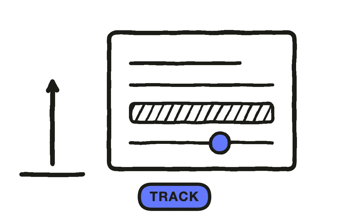A hand-drawn analytics panel showing path selection counts
