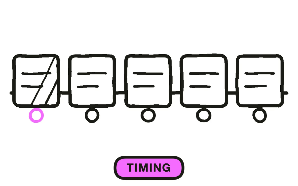 A hand-drawn panel row with durations and script lines written under each
