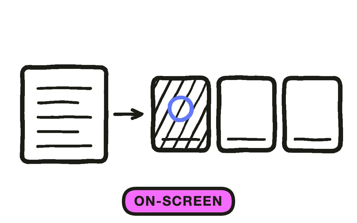 A hand-drawn frame with labels and units swapped to a second language
