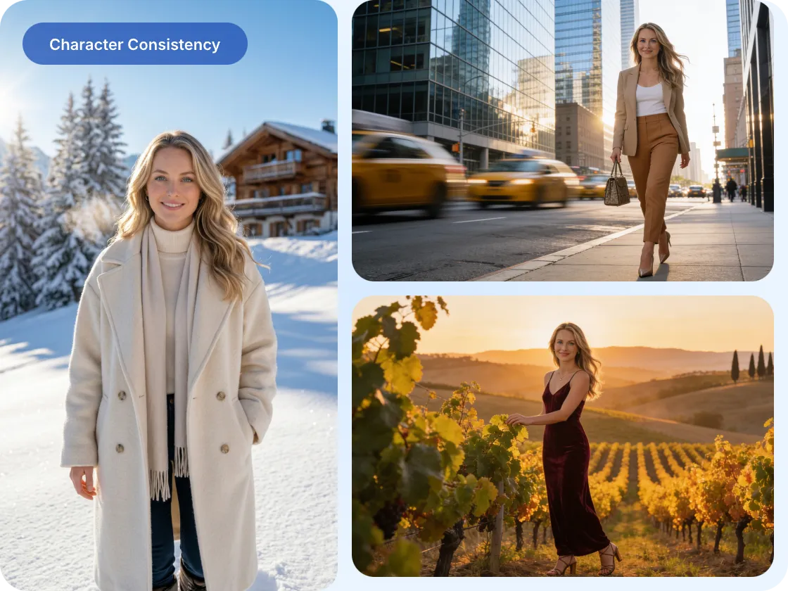 Character Consistency — AI video by Pexo