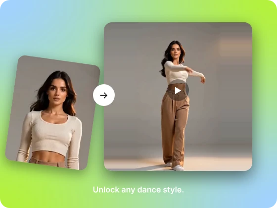 AI face swap dance video — selfie to professional dance performance